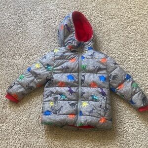 Boys 4T Dinosaur Swiss puffer jacket